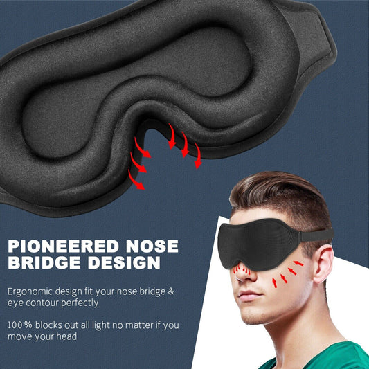 Comfortable Eye Mask for Men & Women, Perfect for Travel