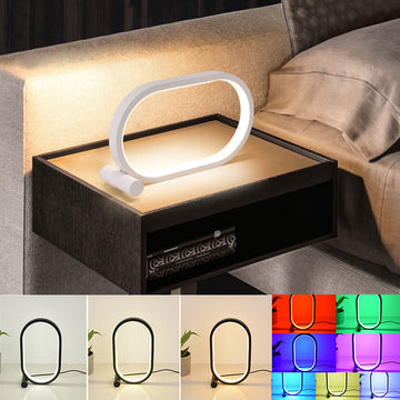 Modern Touch Control USB Lamp: Oval Acrylic, Dimmable LED for Bedside, Reading, and Desk