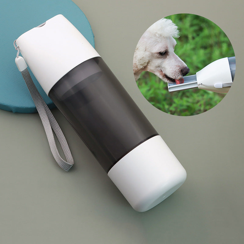 Portable 350ml Dog Water Bottle: On-the-Go Water and Food Container for Outdoor Travel