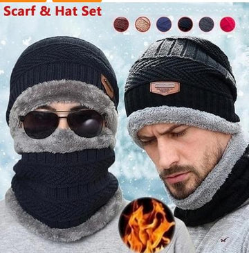 Warm Winter Beanie & Scarf Set for Men and Women