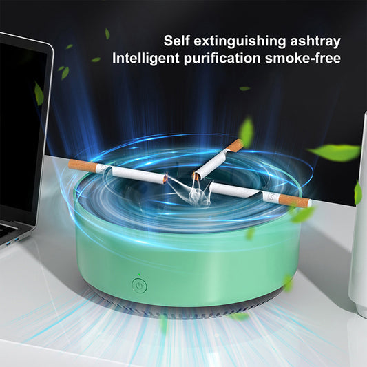 Intelligent Electronic Ashtray with Air Purification for Smoke-Free Spaces