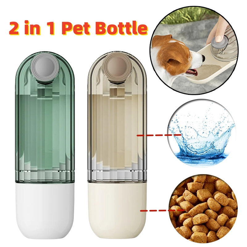 2-in-1 Pet Water Cup: Portable Drinking Cup with Segment Design for Dog Walking and Feeding Supplies