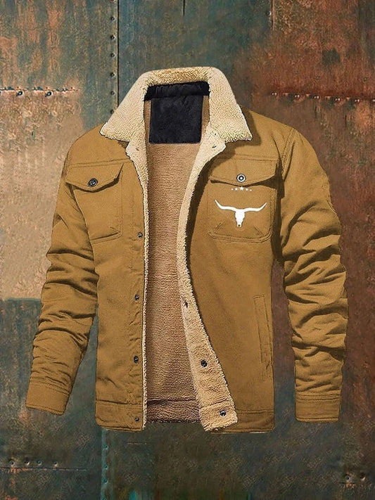 Men's Fleece-lined Cotton Casual Jacket