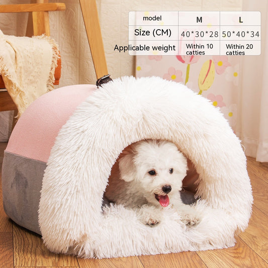 Splice Portable Pet Nest for Cozy Autumn and Winter, Ideal for Dogs and Cats