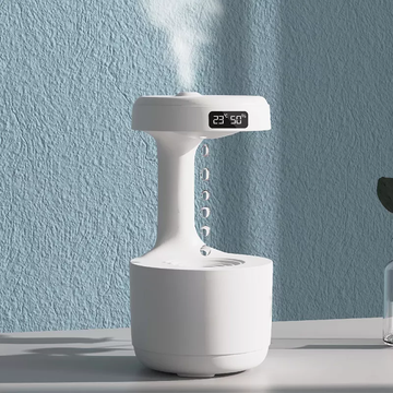 Anti-Gravity Humidifier with Aromatherapy: Silent, Large Capacity, and Backflow Water Droplet Design