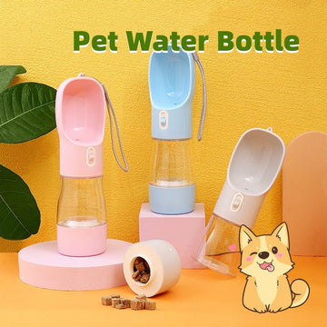 Portable Pet Dog Water and Food Bottle